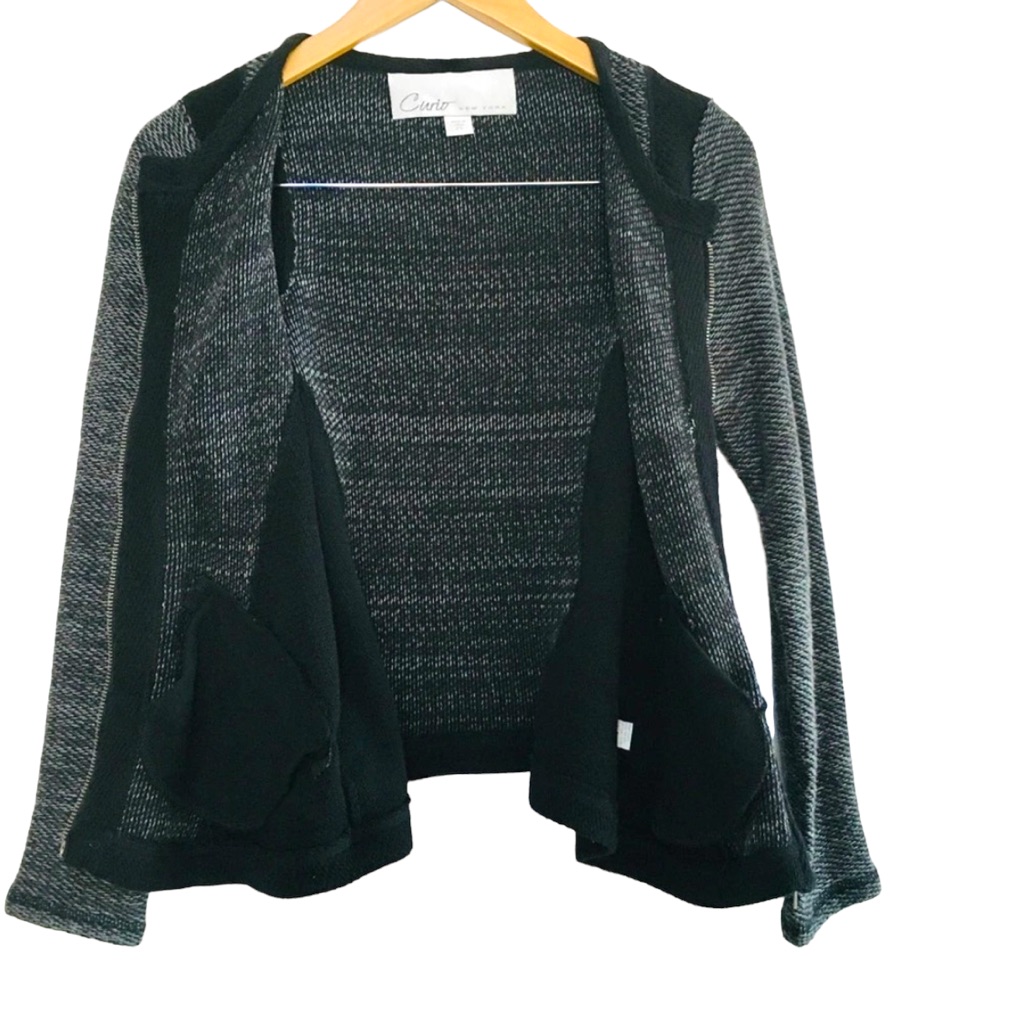 Curio New York Zip Up Knit Cardigan Ps